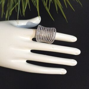 SWAROVSKI* crystal 18K GP cocktail ring